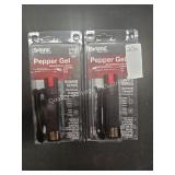 2- sabre pepper gel & hand strap (display case)