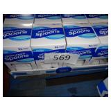 12/96ct white plastic spoons