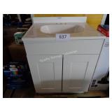 white bathroom vanity w/ top
