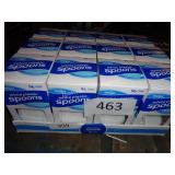 12-96ct white plastic spoons