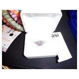 sterling silver ladies diamond (cz) ring sz 6