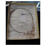 sterling silver pearl choker (display)