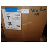 4 tier revolving rack - white