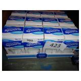 12-96ct white plastic spoons