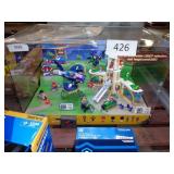 lighted lego super hero girls display