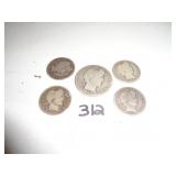 asst morgan silver coins (display)