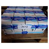 12/96ct white plastic spoons