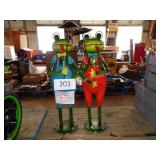2-metal frog yard decorations