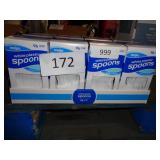 12-96ct white plastic spoons