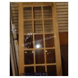 15 glass panel wooden door (1 pane broken)