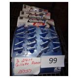 3-24ct gillette razors