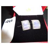 soulmeet purple stone earrings (display)