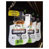 4 bic flex 3pk sensitive skin razors (display)