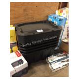 1 LOT 5 HUSKY TOTES W/ LIDS