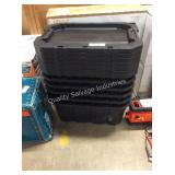 1 LOT 6 HUSKY TOTES W/ LIDS