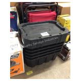 1 LOT 5 HUSKY TOTES W/ LIDS