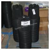 3 stacks plastic flower pots