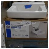 cracked wall mount sink