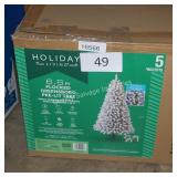 6.5ft flocked prelit tree
