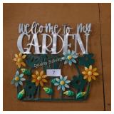 welcome to my garden yard sign
