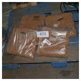 4 tan pillow cases