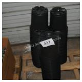 3 stacks black plant boxes
