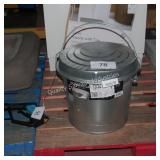 galvanized bucket with locking lid