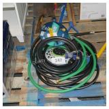 hoses & sprinkler w/splitter