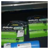 6/4pk gillete body razors (display)