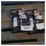 2 braun thermometers