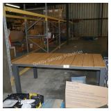 6 seater wood look poly lumber patio table