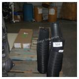 3 stacks black planters