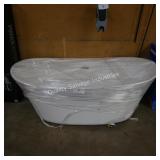 oval center drain tub