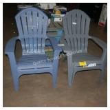 2 plastic chairs
