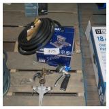 soaker hose and sprinkler