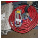 red water hose sprinkler