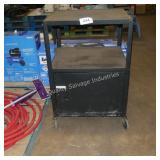 rolling 2 tier cart w door
