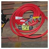 2 water hoses and attachments