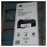 blk gal steel post mount mailbox