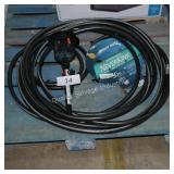 water hose and solar light