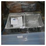 double bowl stainless steel sink
