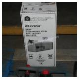 gray gal steel post mount mailbox