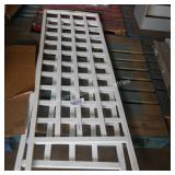 2 white wooden trellis