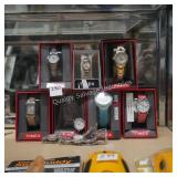 9 timex watches - need batteries (display)