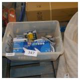 tote of electrical items