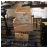3 wooden crates