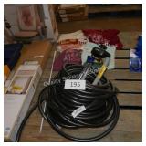 water hose and sprinkler