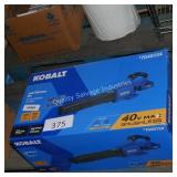 kobalt leaf blower (batt/chg in office)