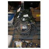water hoses and sprinkler