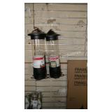 2 bird feeders